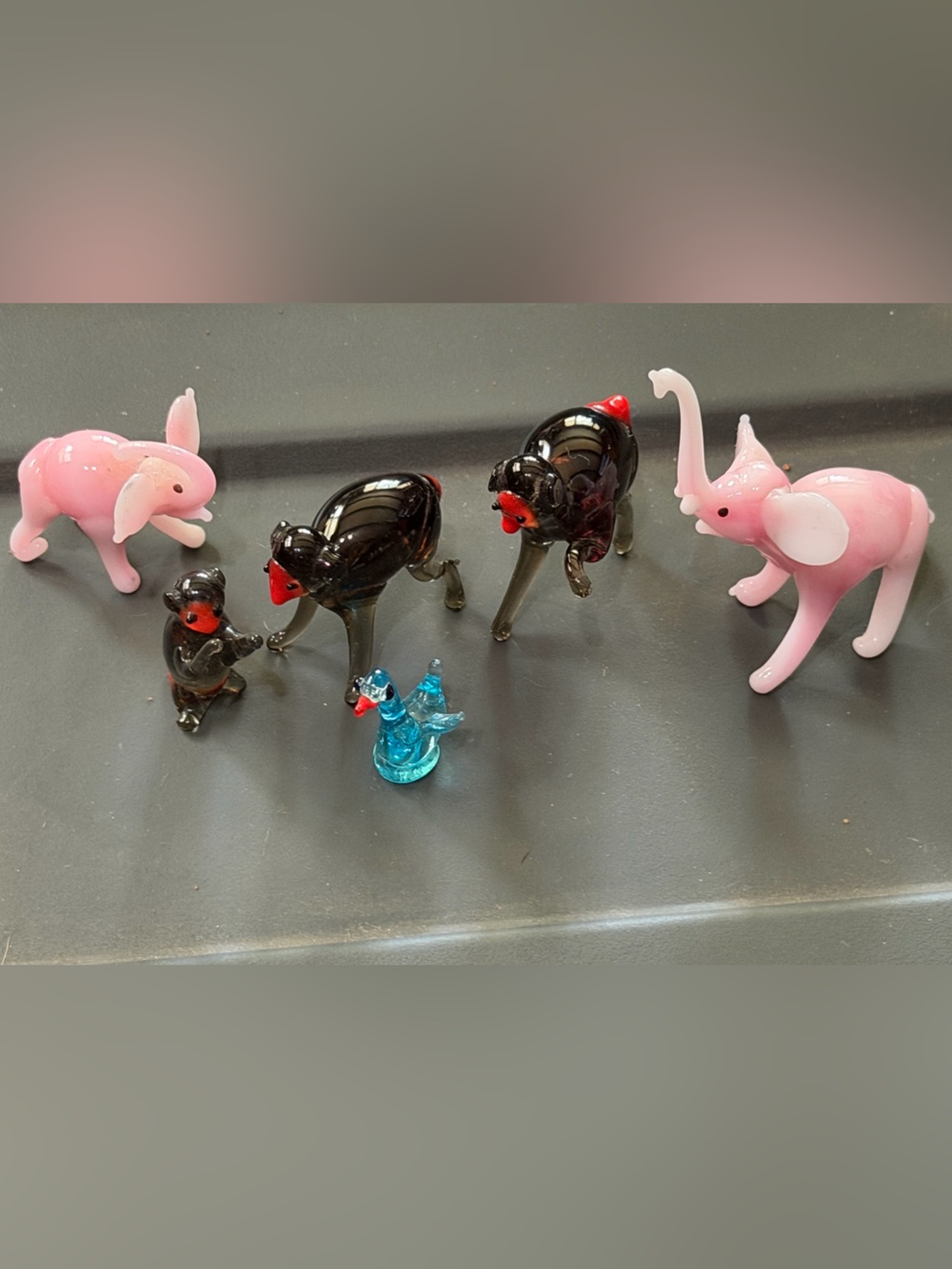 Vintage Hand blown miniature animals